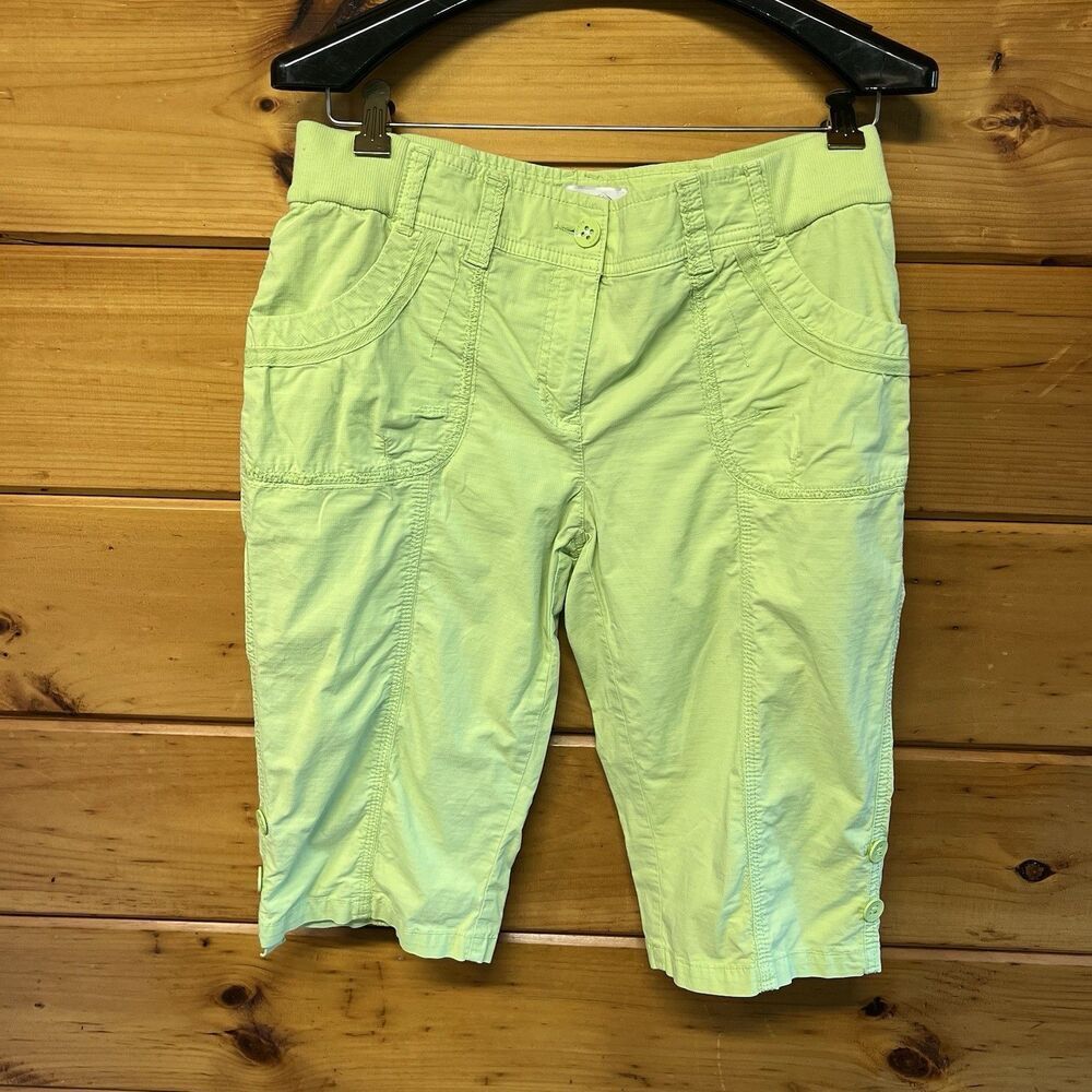 Chico's Light Green Knee Length Cargo Pant Women Chico's Size 0 Zip Up S